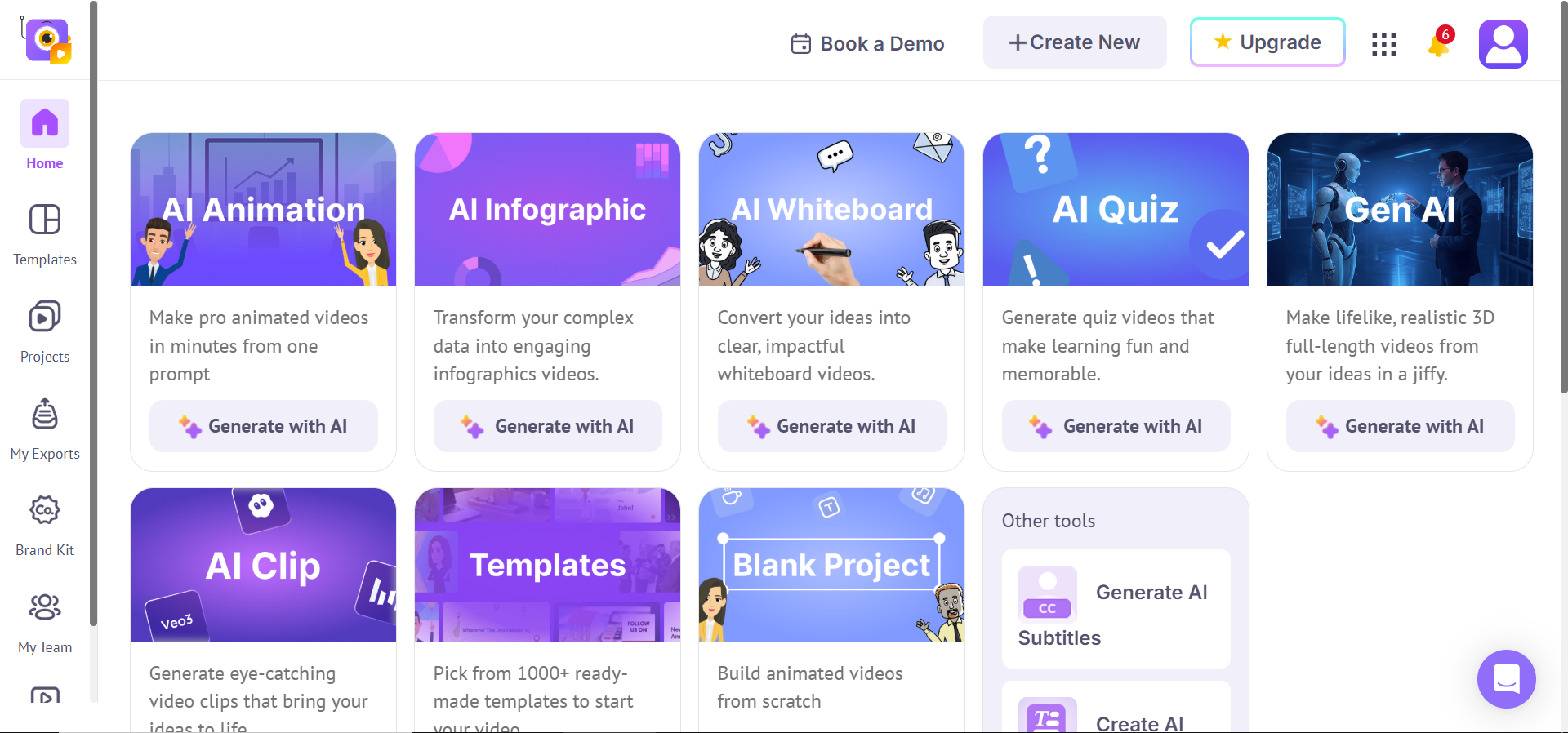 Animaker homepage