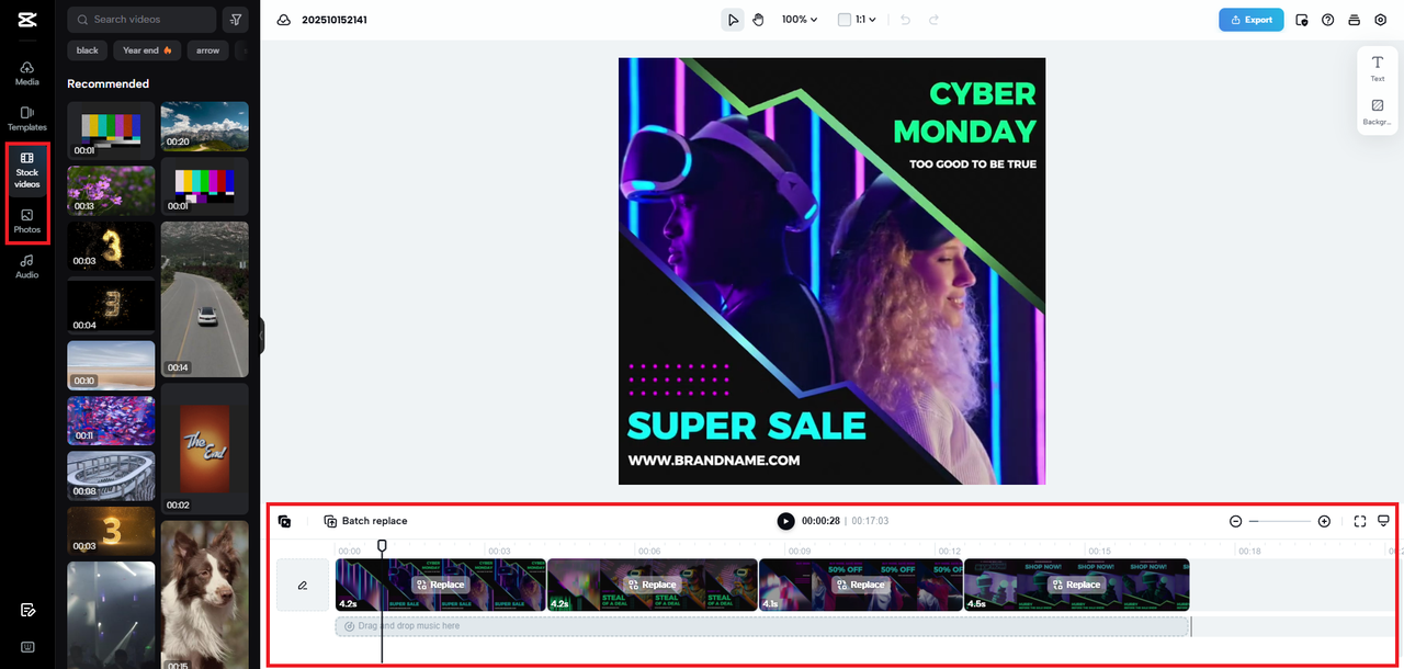 Tukar klip/gambar media lalai