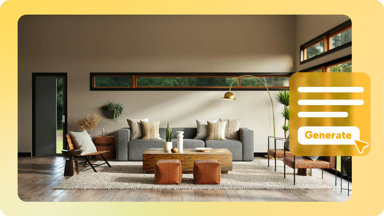 ai interior with text