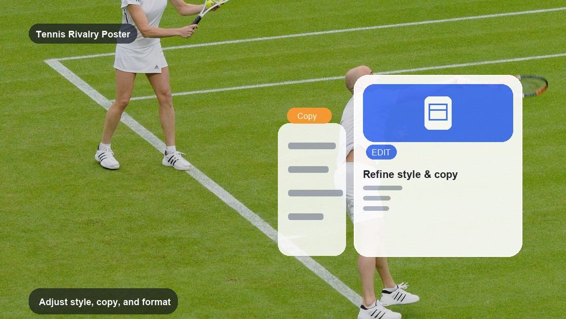 Tennis Rivalry Poster Maker realistic image for adjust style, copy, and format