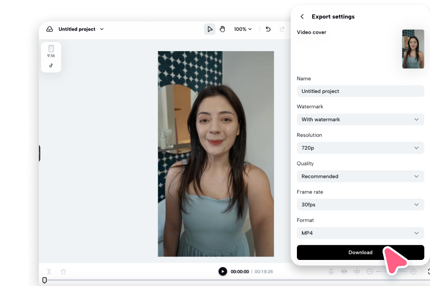 Publish or export the video