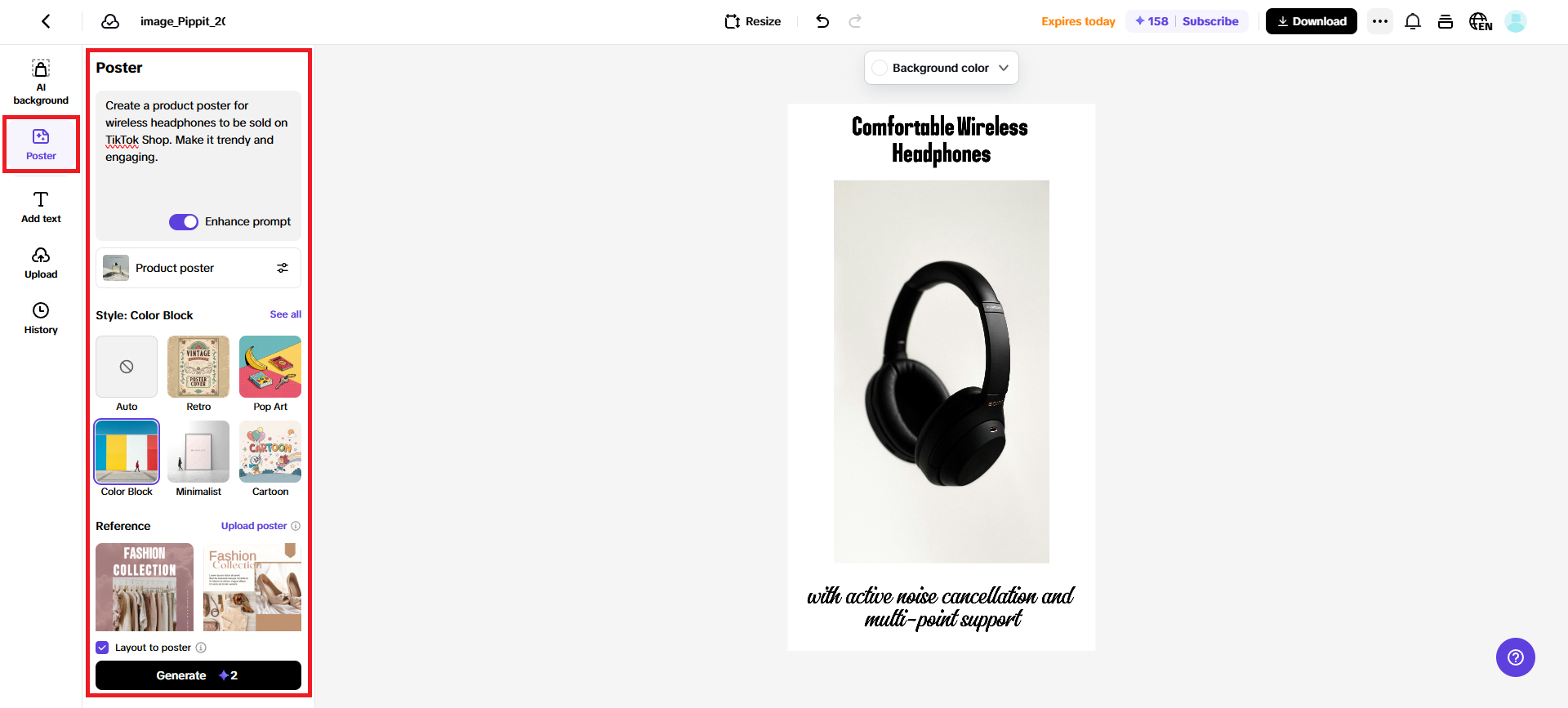 Generate your poster