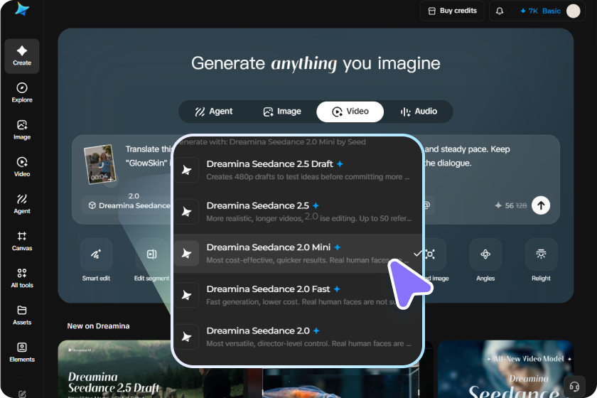  Choose settings and generate