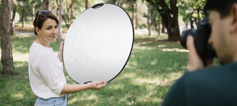 Use reflectors for soft shadows for butterfly lighting