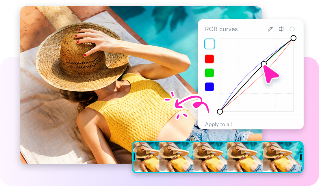Pippit's AI color corrector