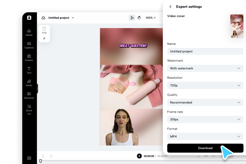 Export your TV commercials