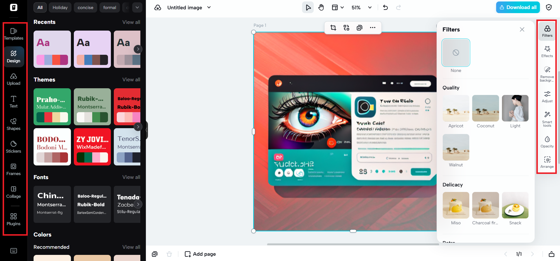 Customize the image