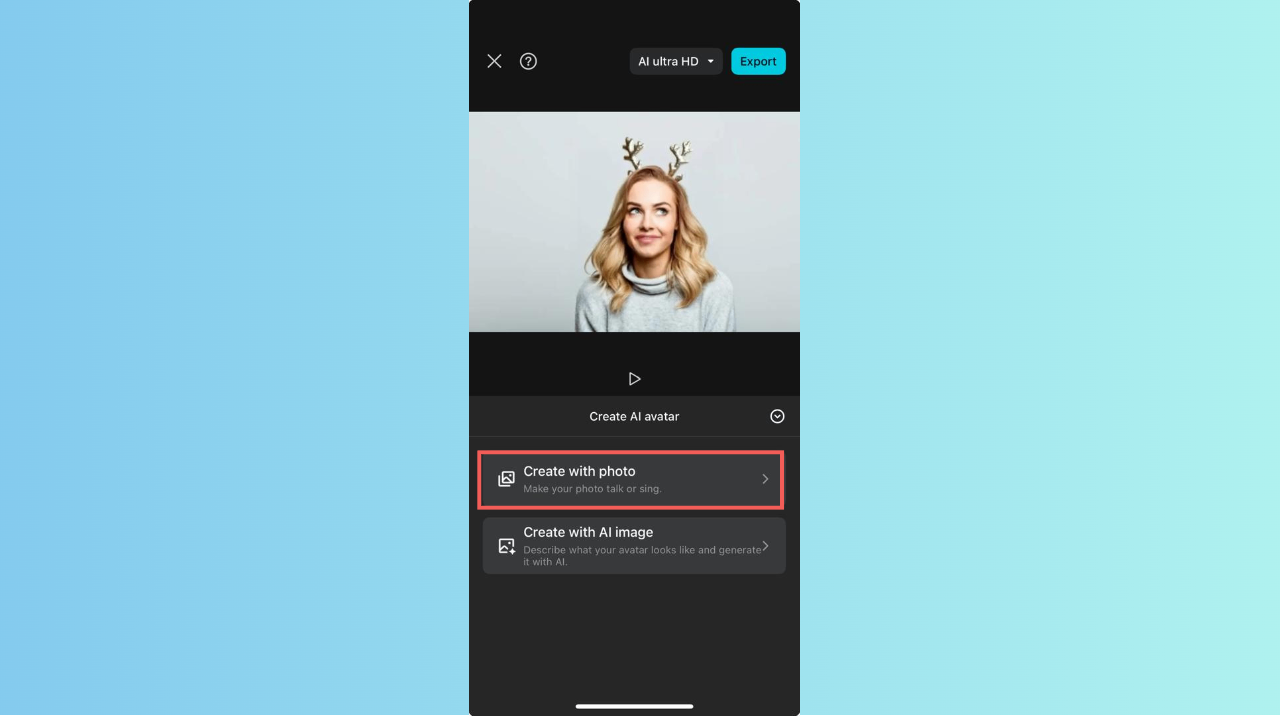 Create with video/photo method