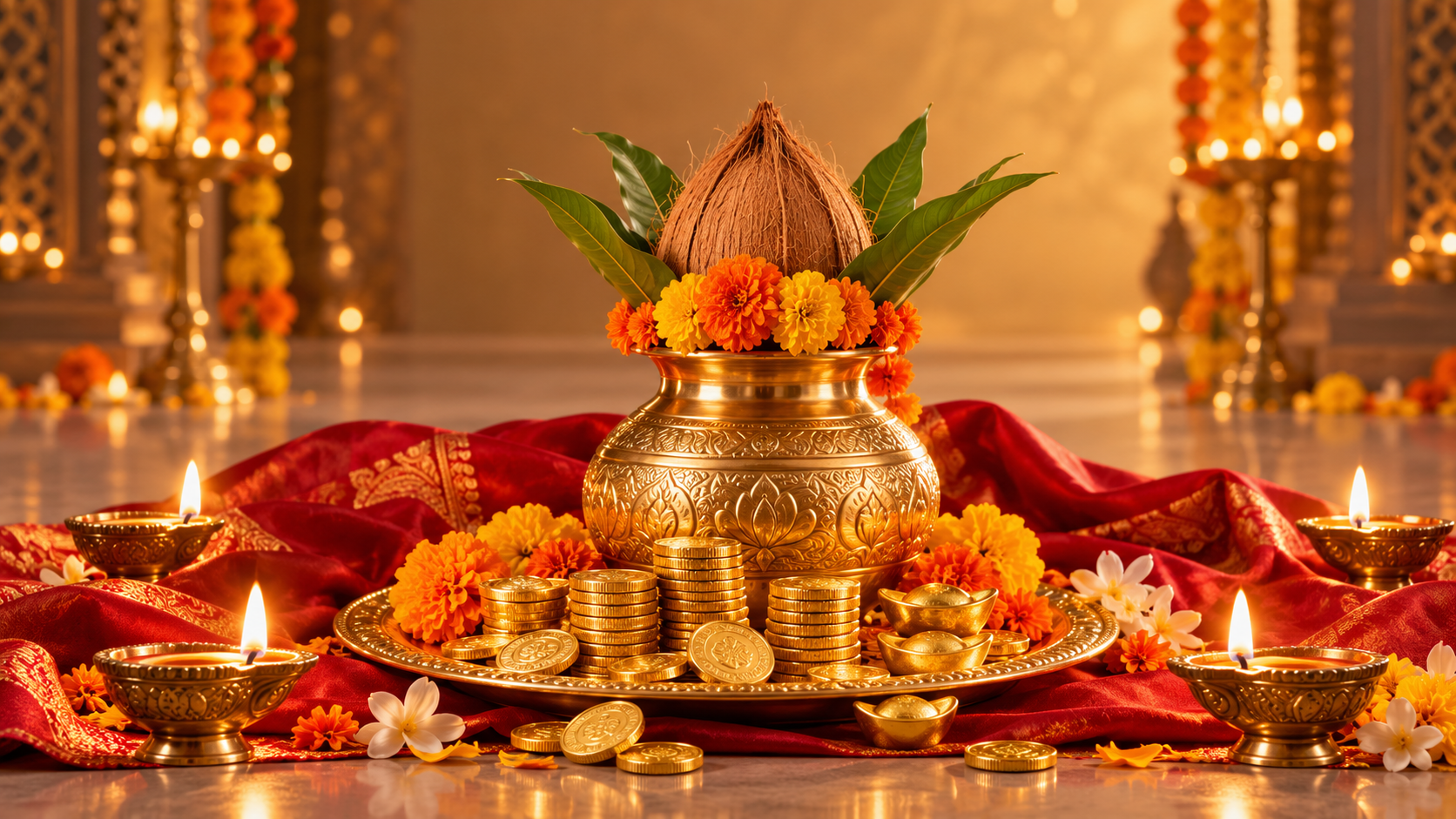 Dhanteras AI-fotomeddelanden: Dhanteras Still Life