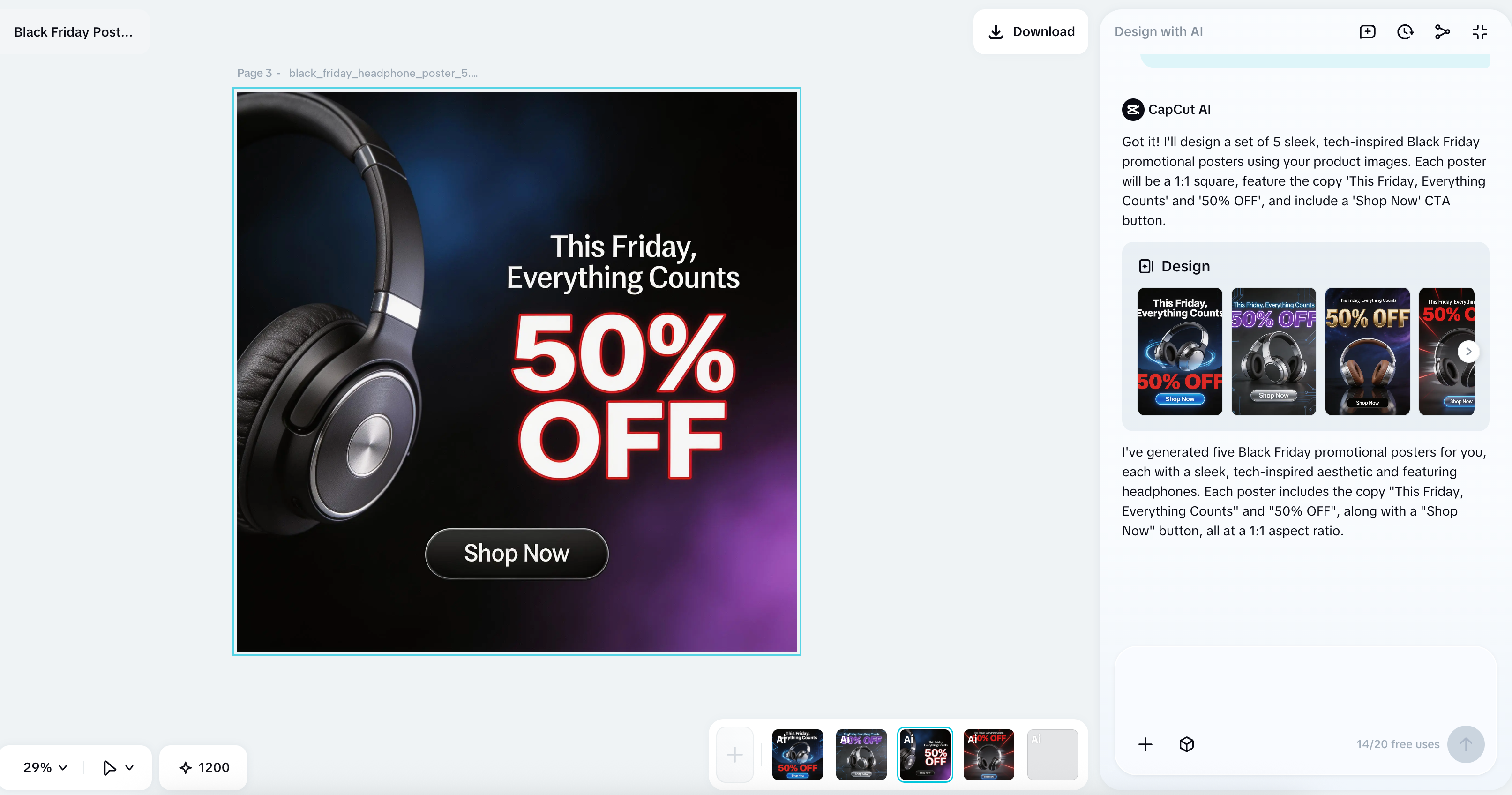 CapCut AI design for marketing