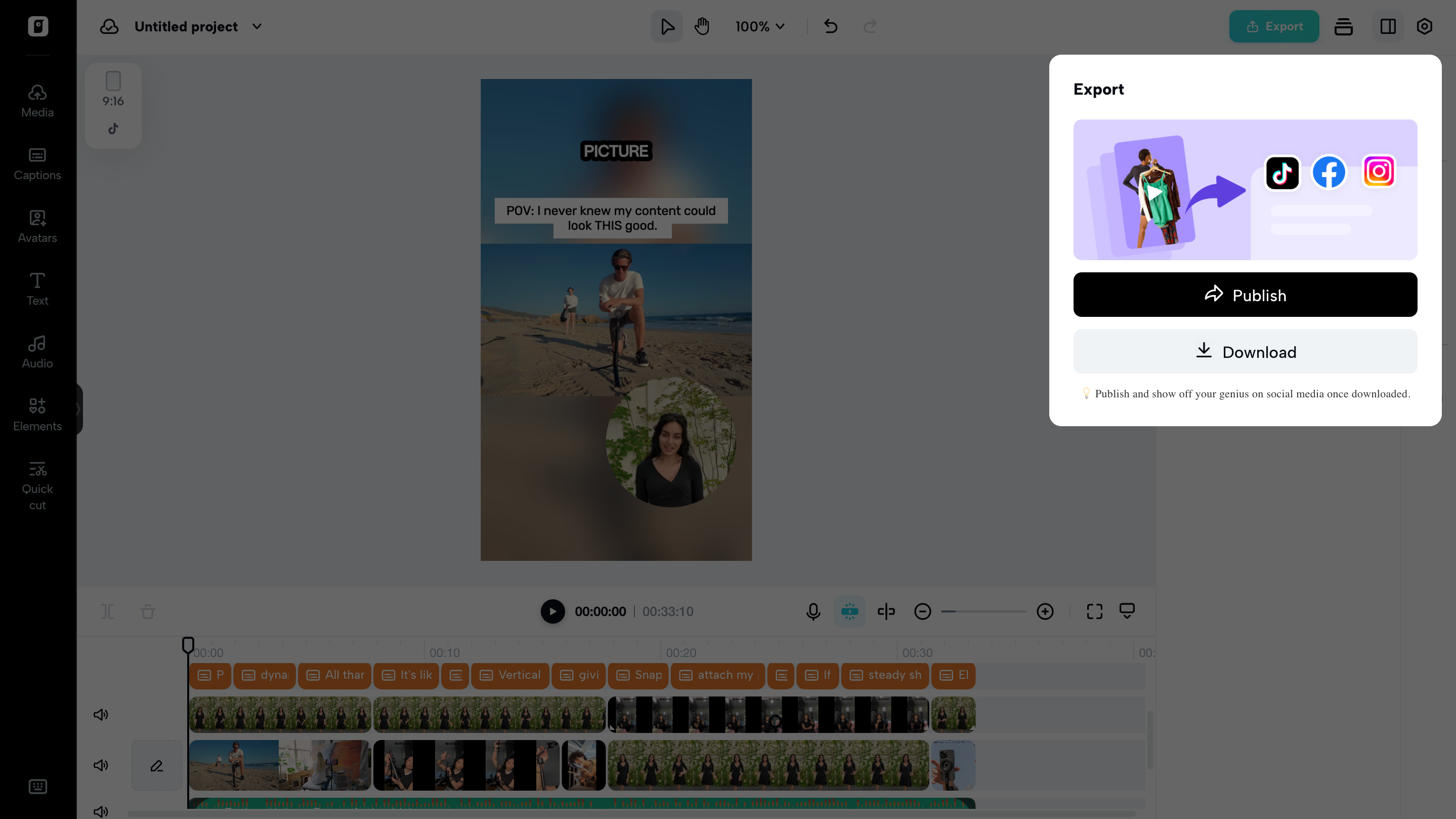 Export and share