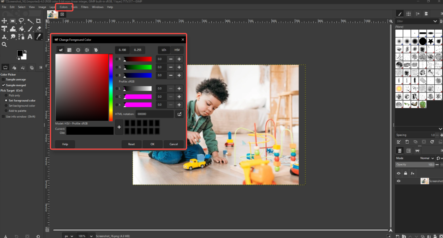 Enhance the image color and brightness