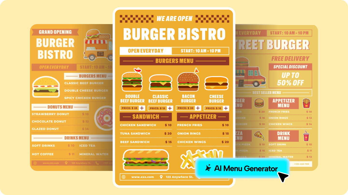 créateur de menu