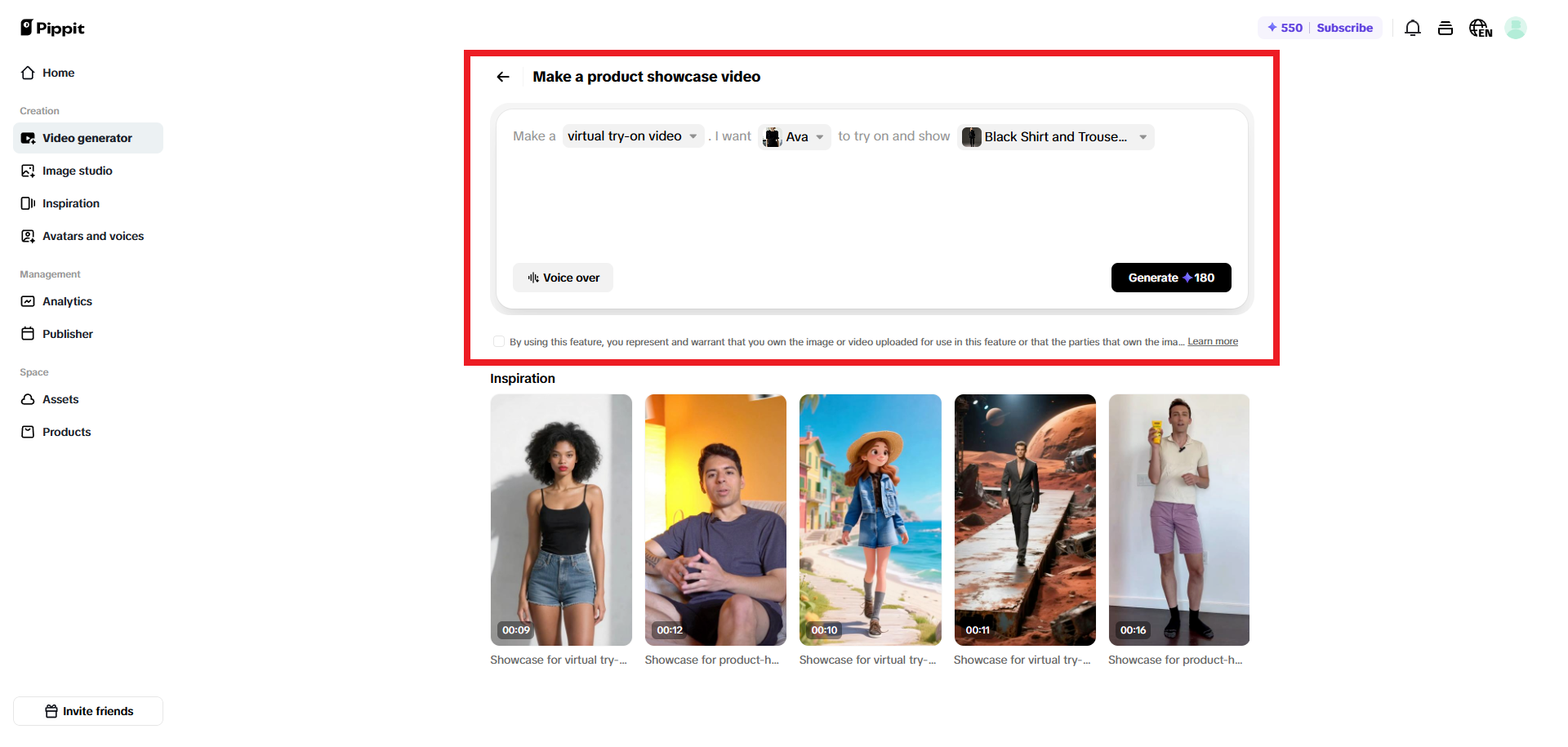 Forneça detalhes para o seu vídeo de prova virtual.
