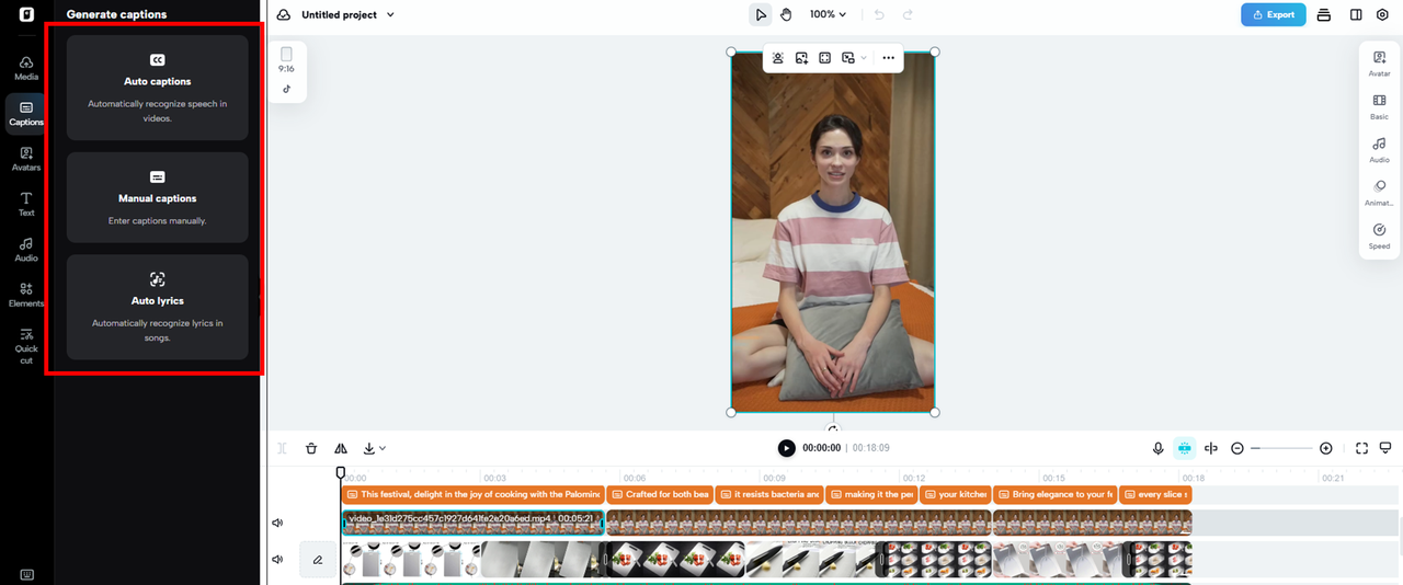 Auto-captions for inclusive festive messaging