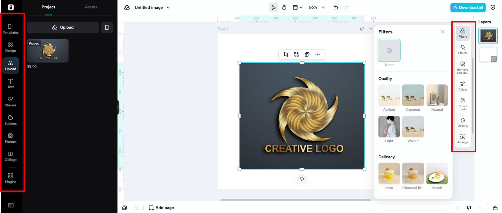 Skapa företagslogotypen.