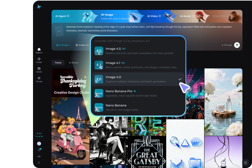 kies je AI model en genereer