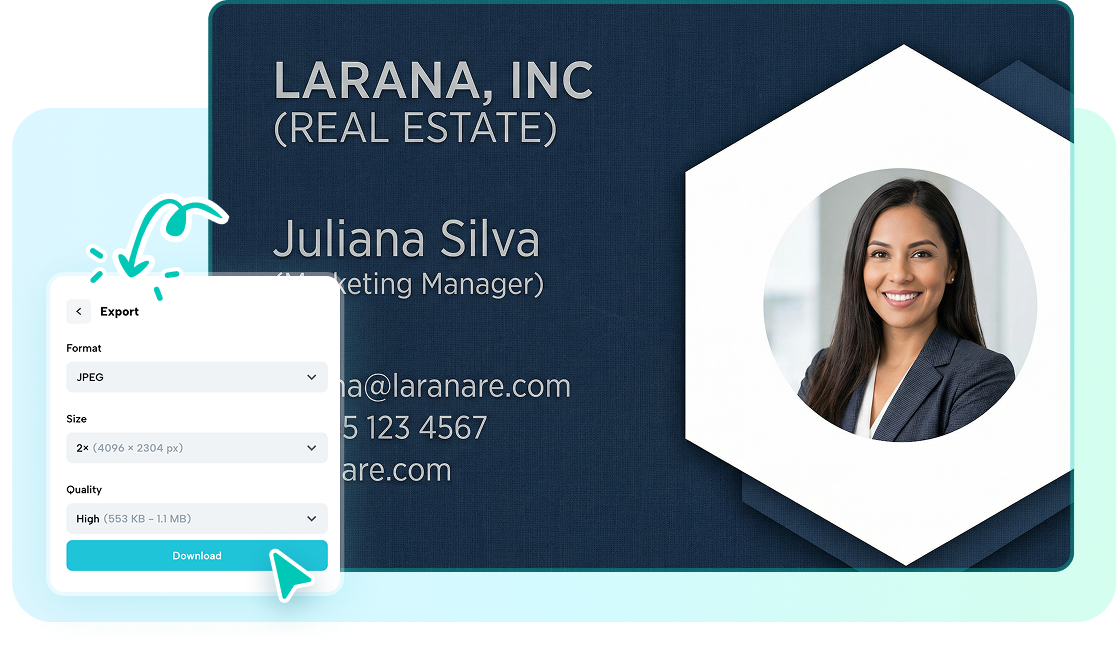  Export AI-generated business cards from CapCut