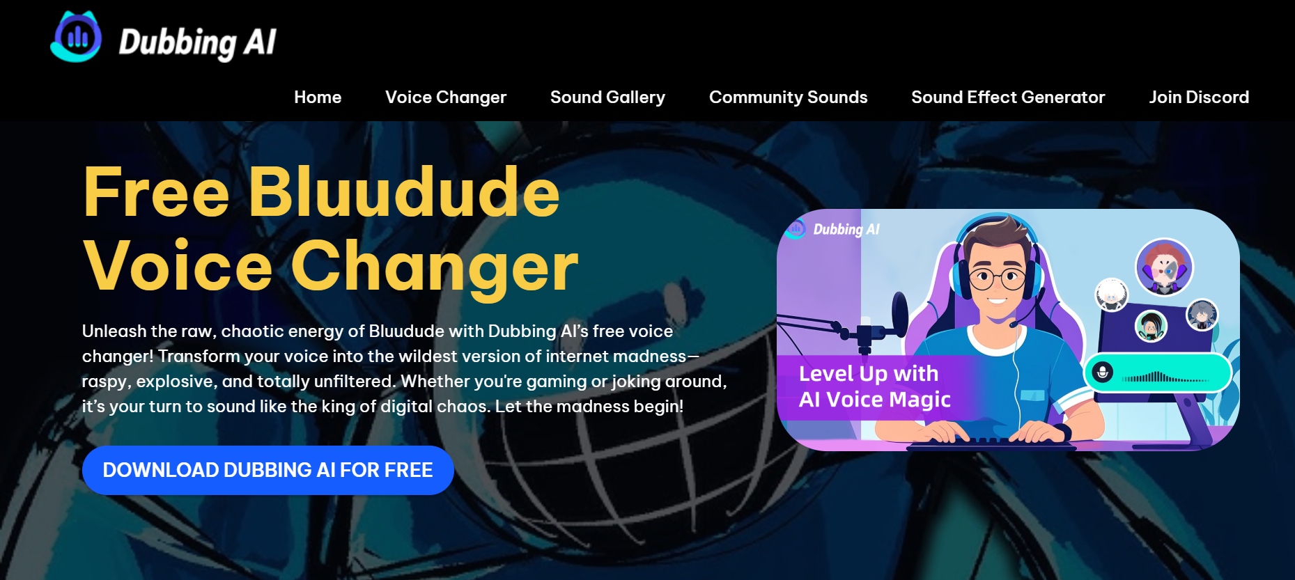 Dubbing AI Bluudud voice changer