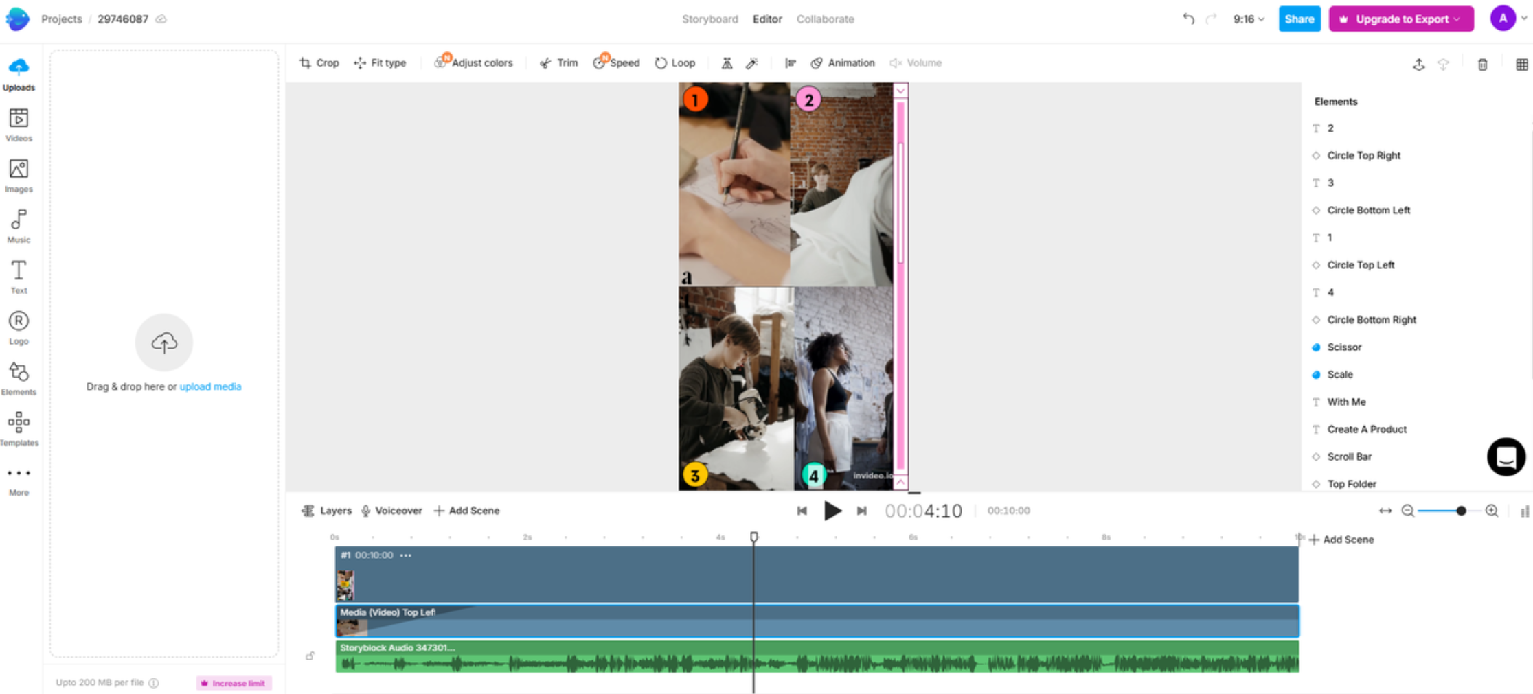 online video maker with photos and music