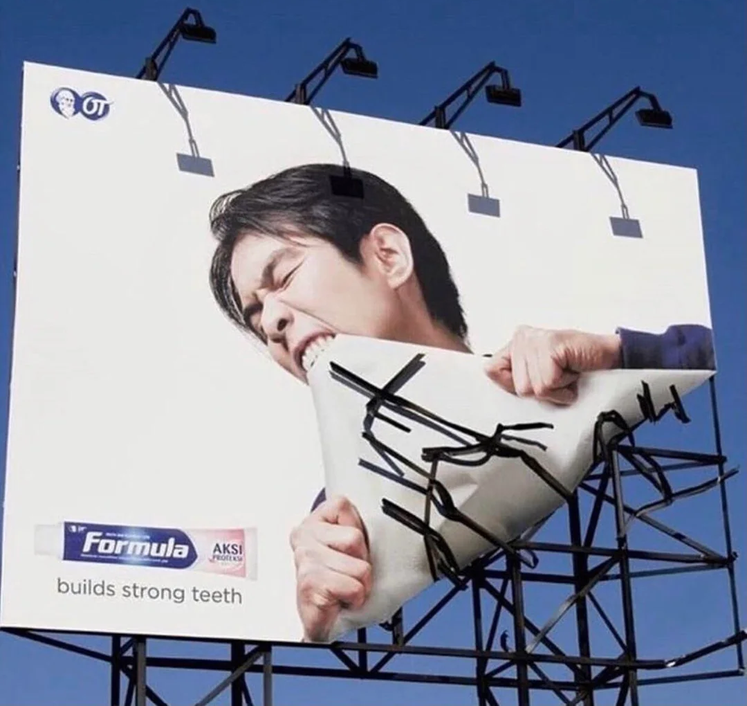 Formula Toothpaste – Sharp Teeth billboard ad