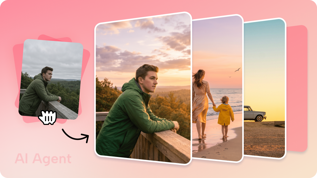 Change skies across multiple photos with the AI Agent