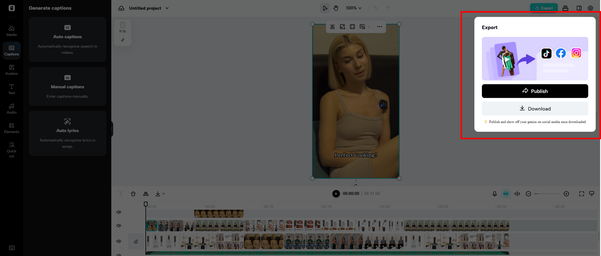 Export your videos