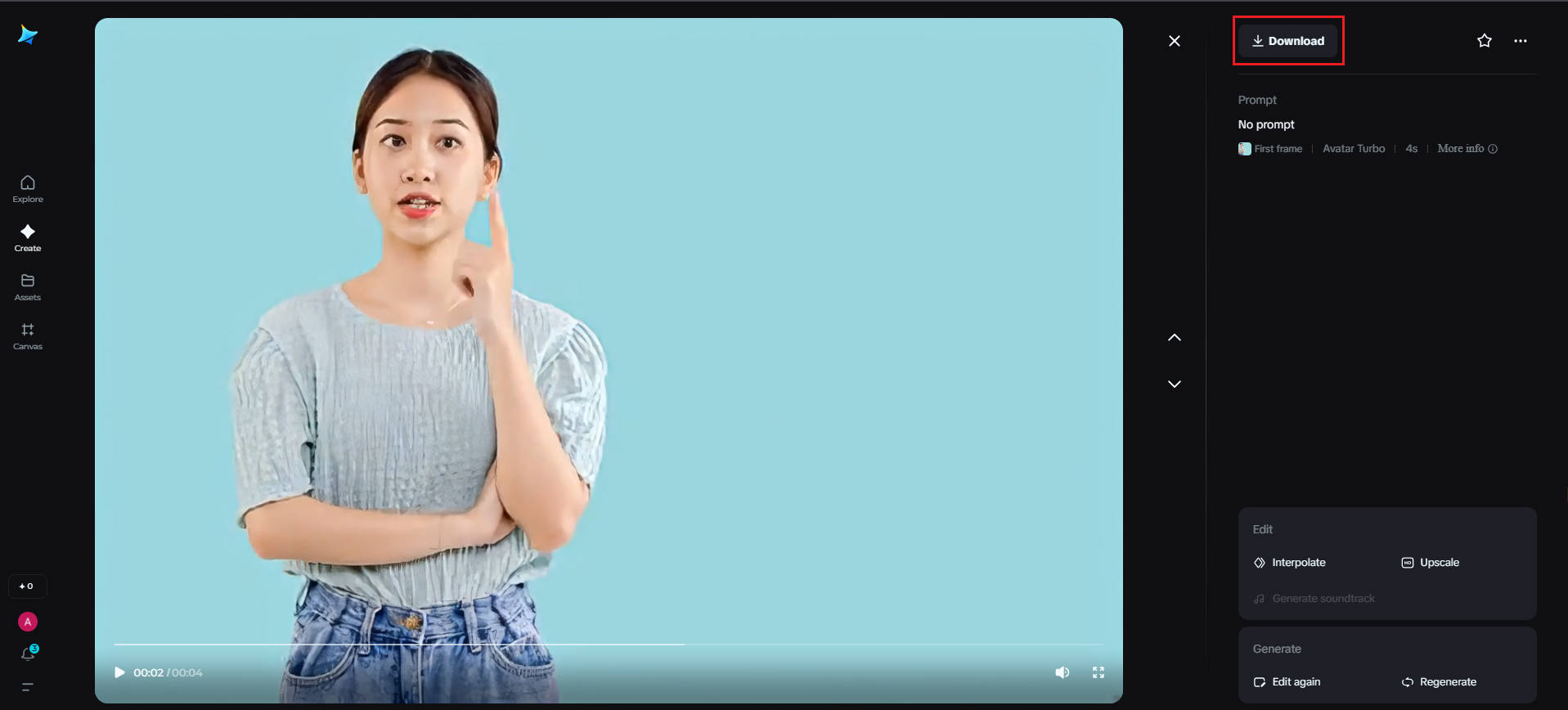 Gerador de vídeo de treinamento de IA gratuito