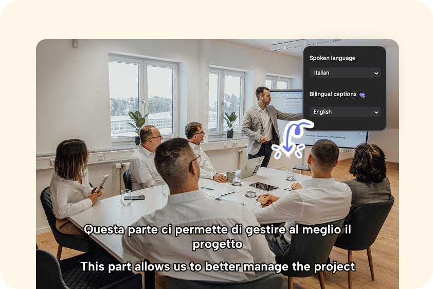 Italian translation to English for corporate training videos in CapCut