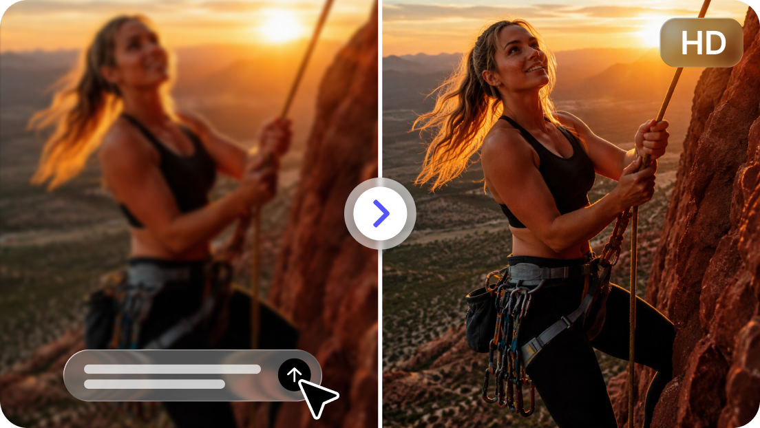 AI video enhancer for ultra HD action clips