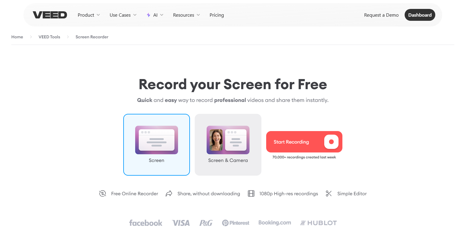 Veed.io interface