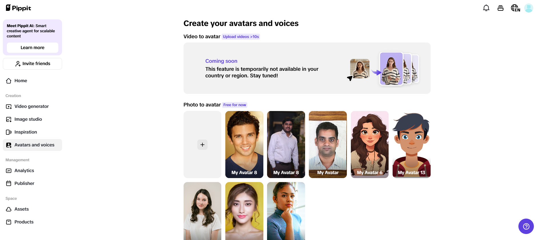 AI-powered avatars and voices