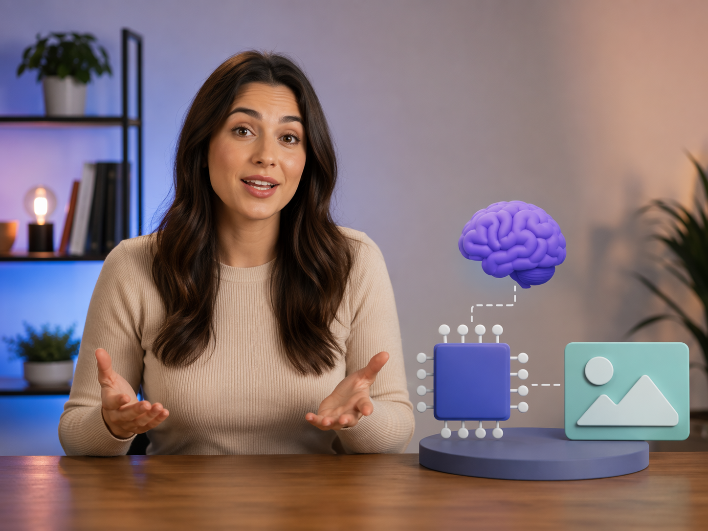 explainer video lip sync AI theme-matched video direction