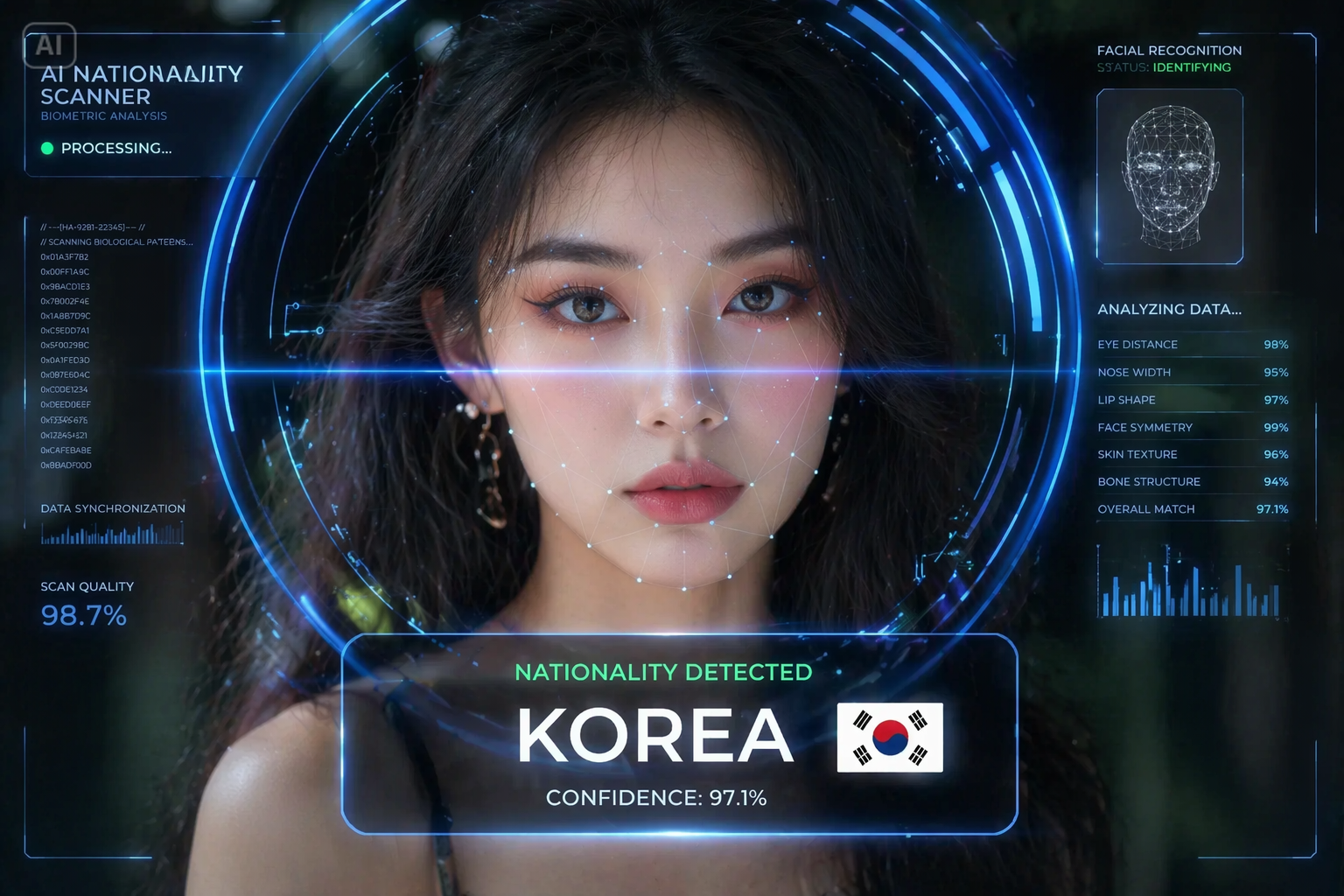 AI Face Country Filter features