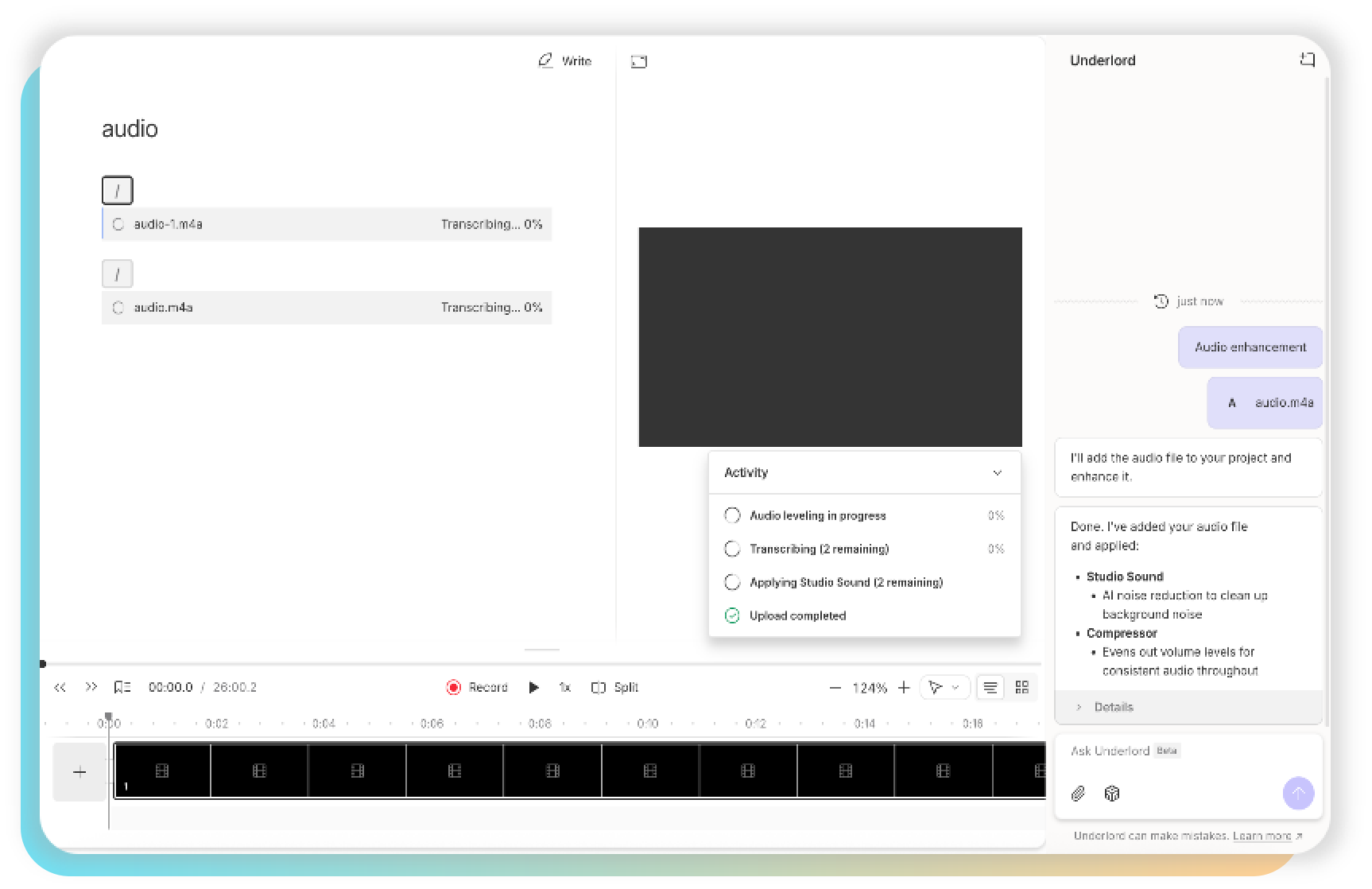 Descript Audio Enhancement