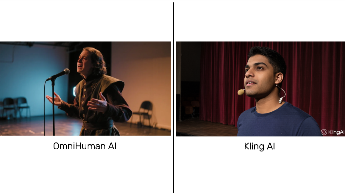 OmniHuman vs Kling AI image for Test-4