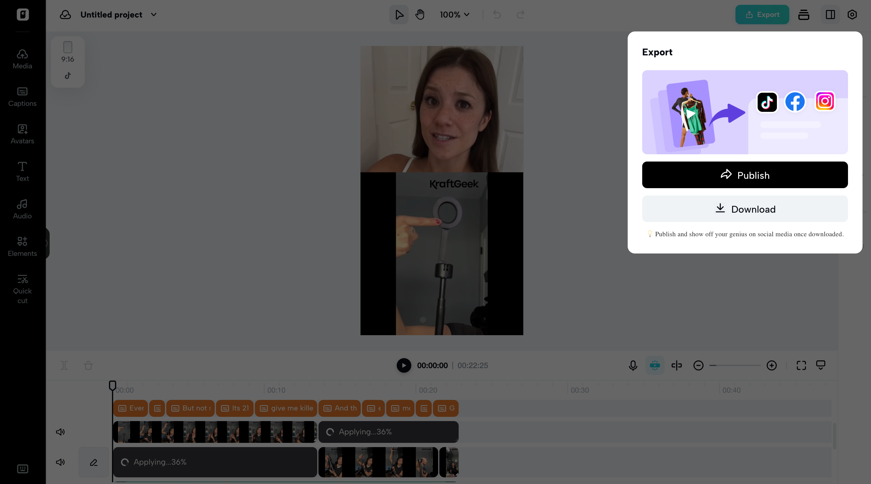Export your video