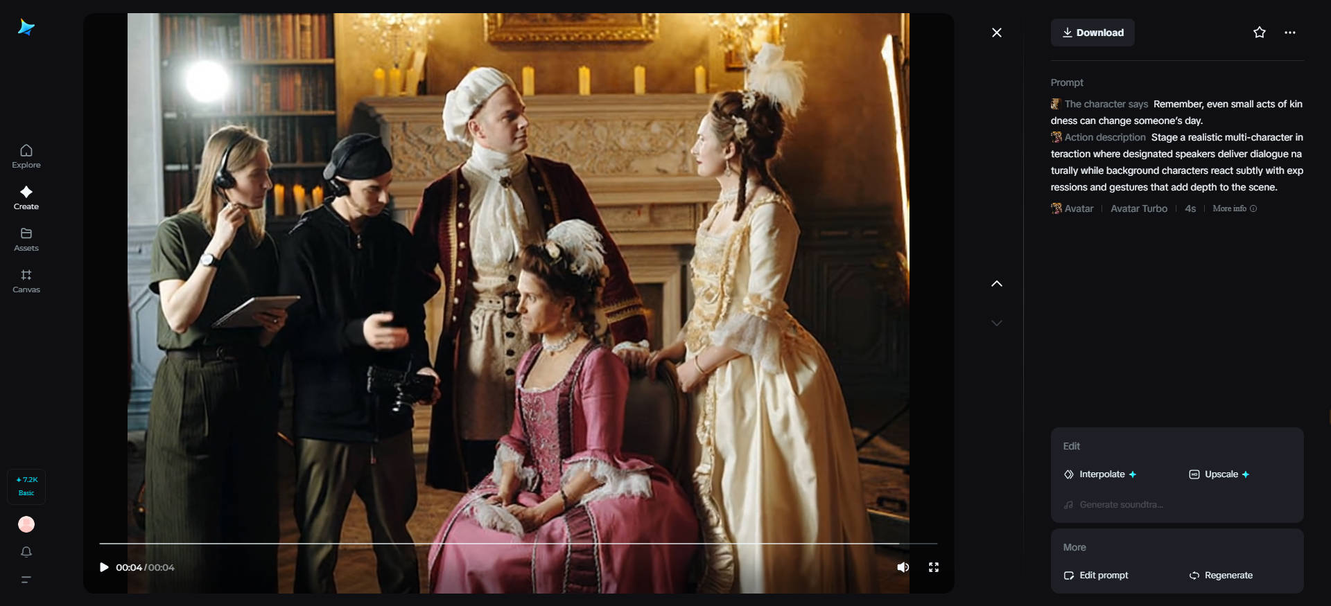 Multi-character scene orchestration