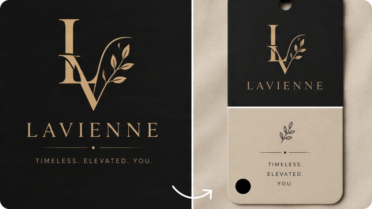 Turn your logo into a fully designed hang tag