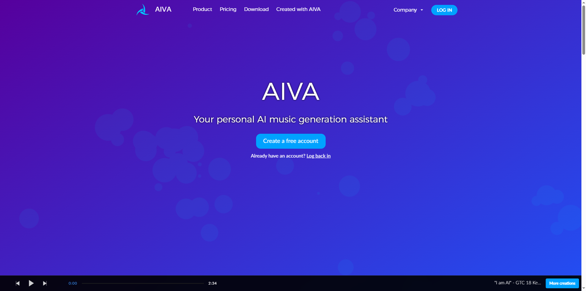 Aiva interface