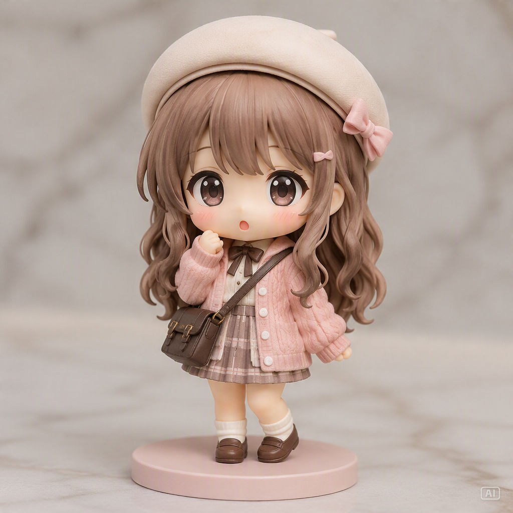 3D figure chibi style image generated by Pippit