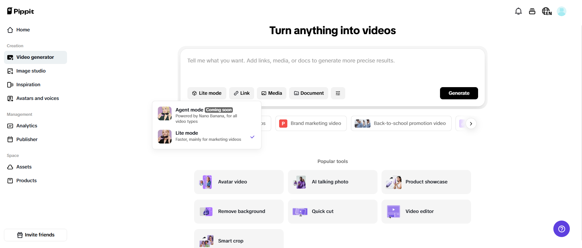 Carregue suas fotos ou clipes