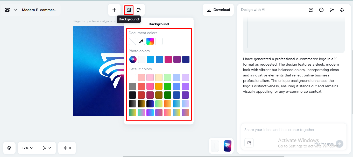 Editing background in the CapCut desktop video editor