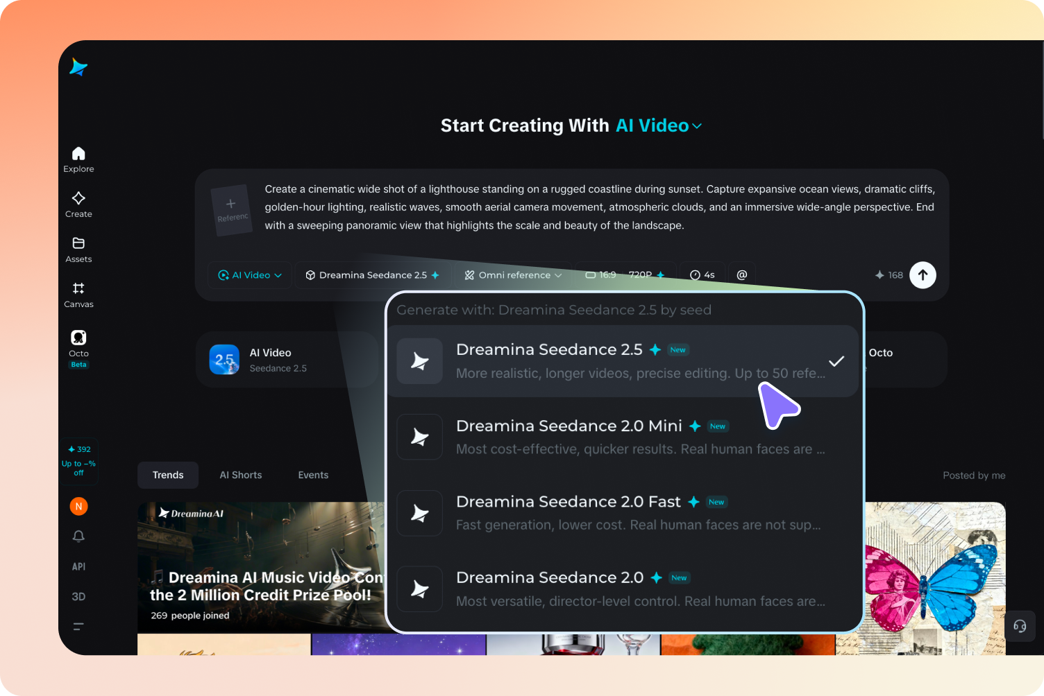 Customize settings and generate