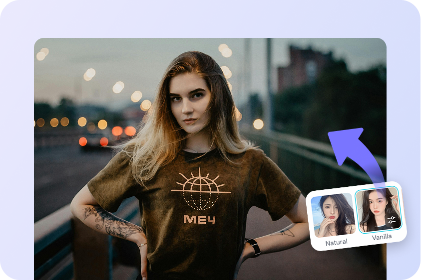 Beauty product showcase