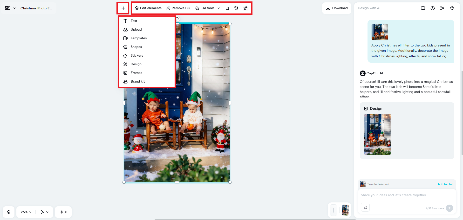 Edit your image manually