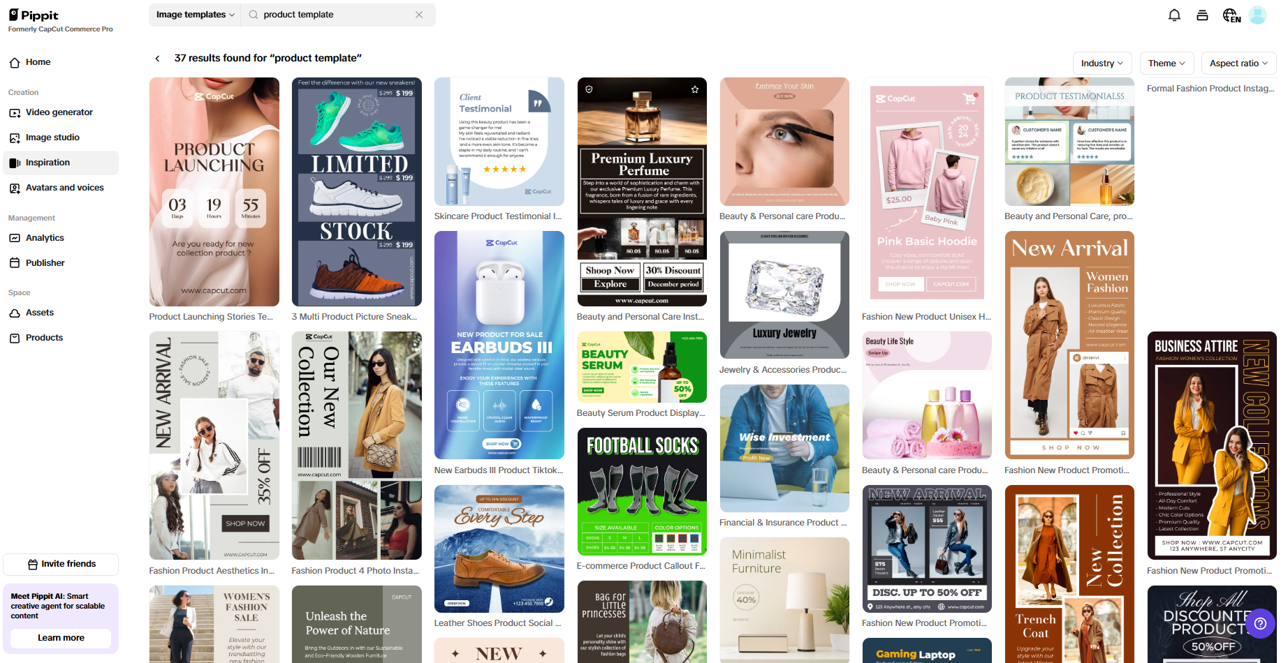 Multiple template options