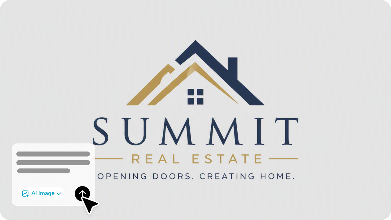 Create real estate logos from text and images