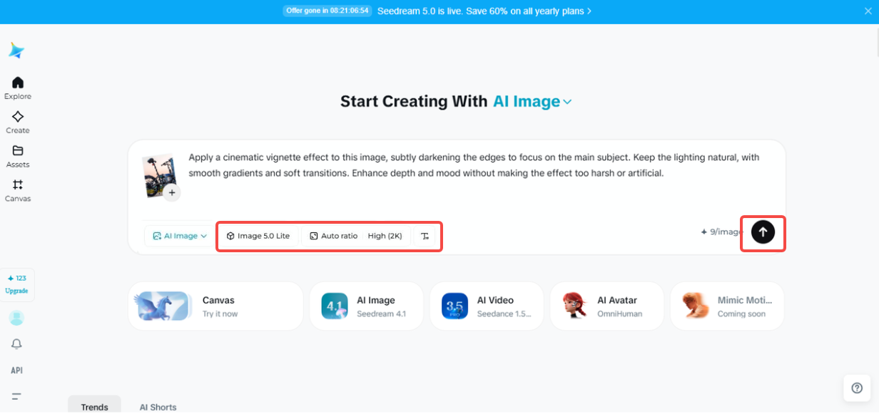 Select Image 5.0 Lite for vignette effect generation