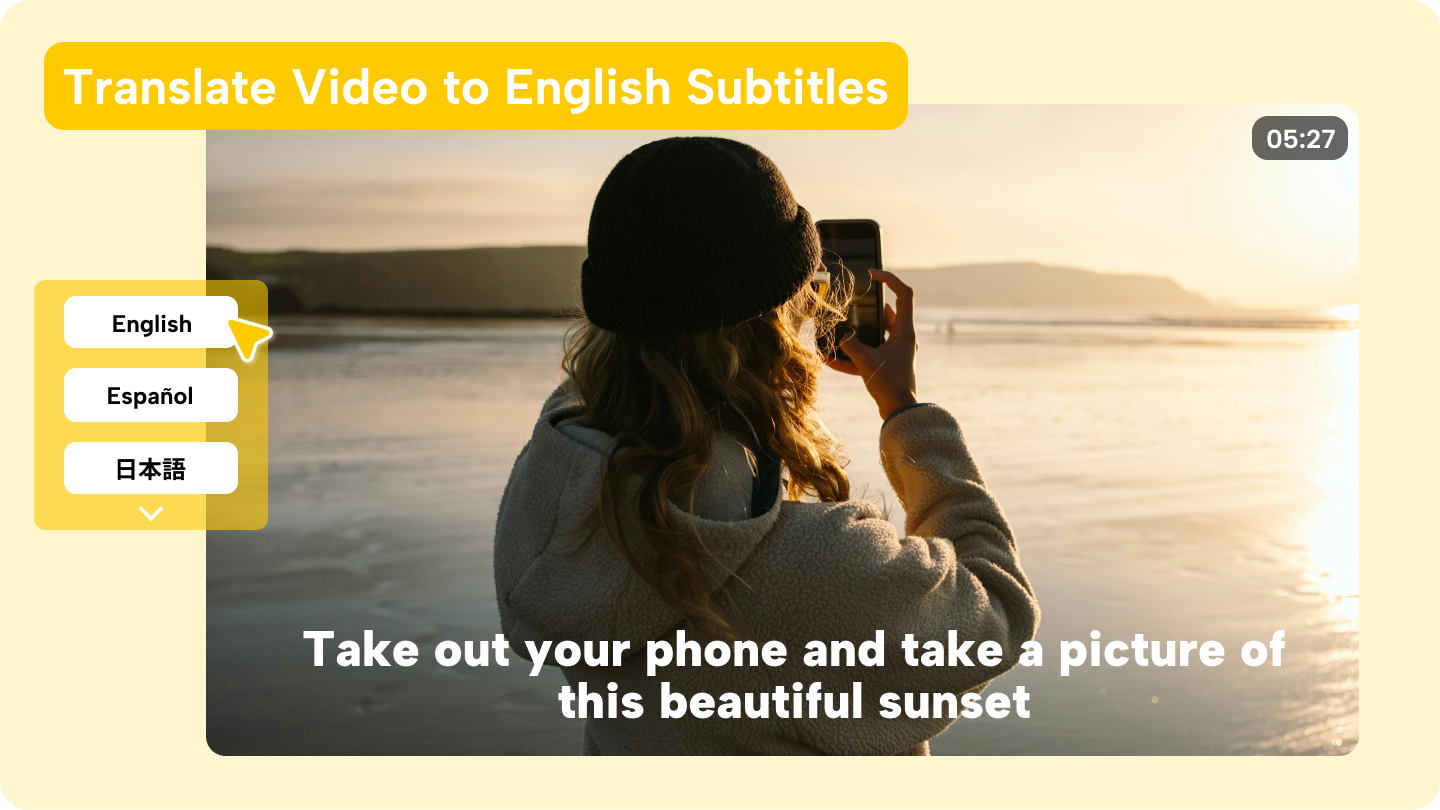 translate video to english subtitles